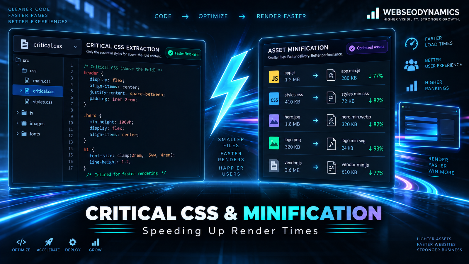 Critical CSS and Asset Minification: Speeding Up Render Times - Development