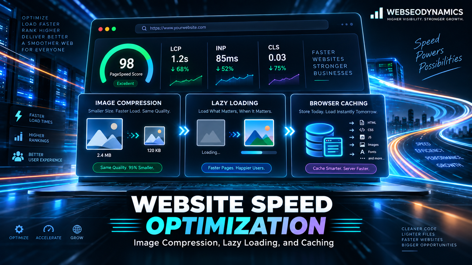 Website Speed Optimization Techniques: Image Compression, Lazy Loading, and Caching - Development